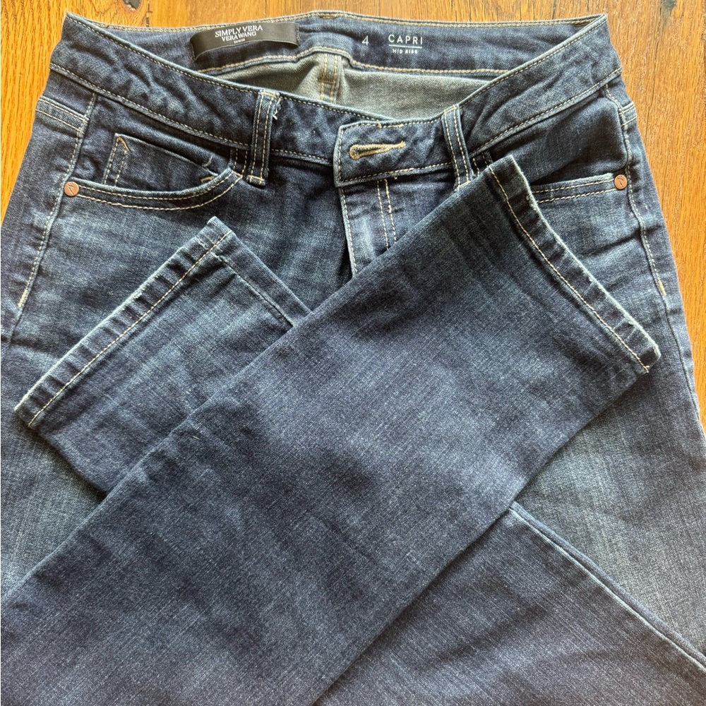 Vera Wang Dark Blue Ankle Jeans